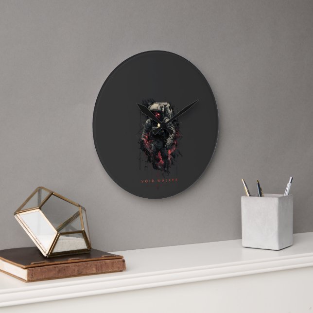 Void Walker Astronaut Heavy Metal Large Clock (Office)