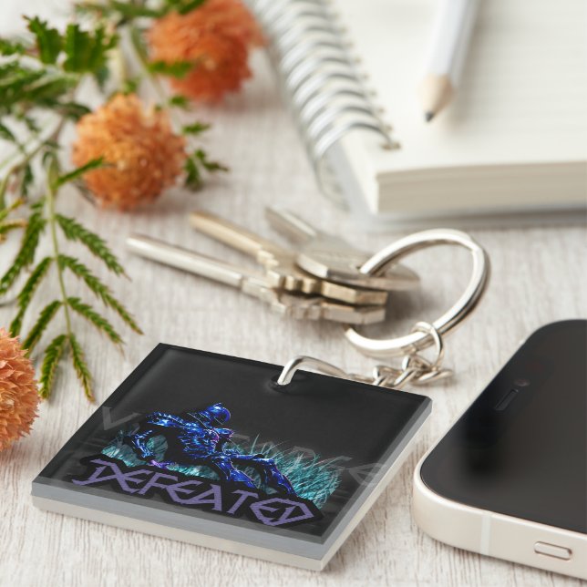 VoidForge "Defeated" Dark Fantasy Fallen Knight  Key Ring (Front Right)