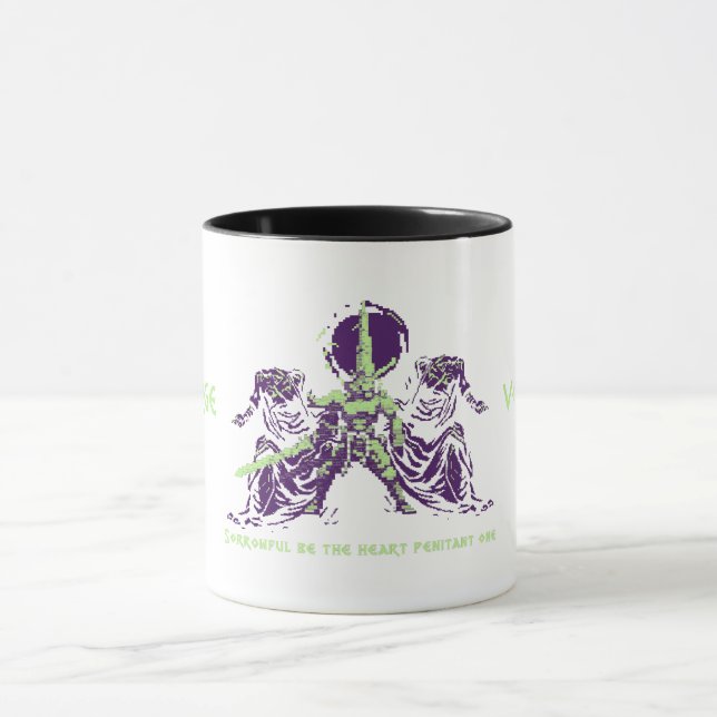 Voidforge "Penitent One" Dark Fantasy Pixel Art Mu Mug (Center)