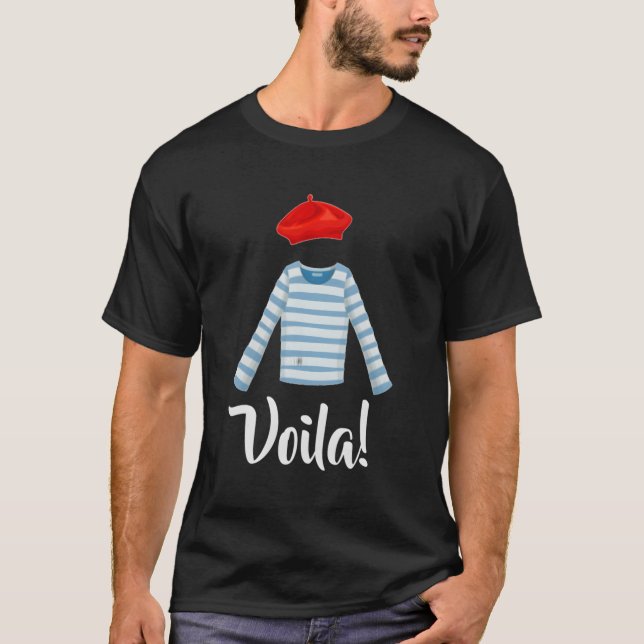Voila French Tee Shirt Strips French Traditions Gi (Front)