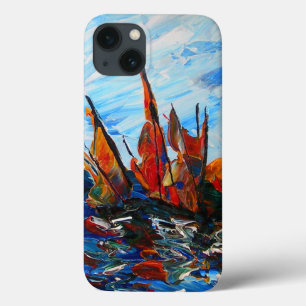 Voiliers au port a bainet 2009 iPhone 13 case