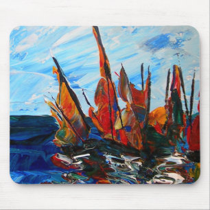 Voiliers au port a bainet 2009 mouse mat