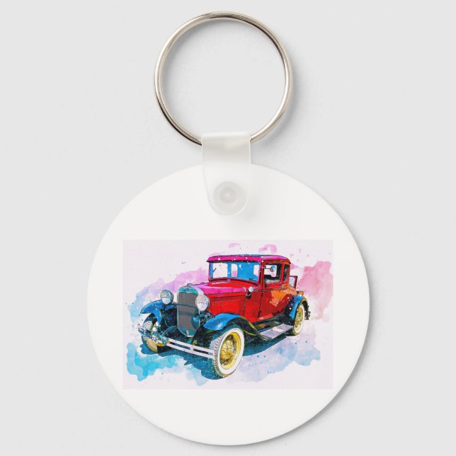 voiture vintage key ring (Front)
