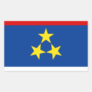 Vojvodina flag rectangular sticker
