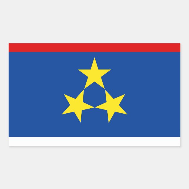 Vojvodina flag rectangular sticker (Front)