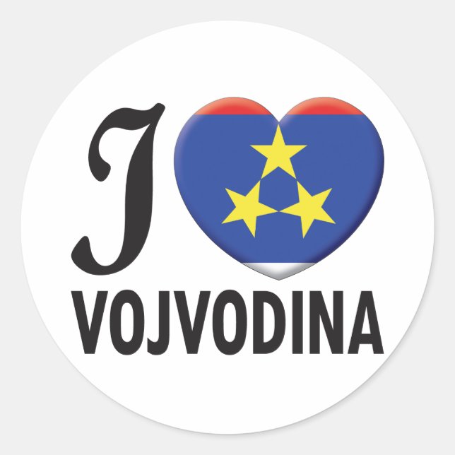 Vojvodina Love Classic Round Sticker (Front)
