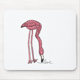 vol25- flamingo love mouse mat