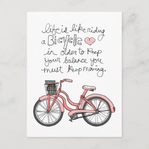vol25 life is like riding a bicycle postcard