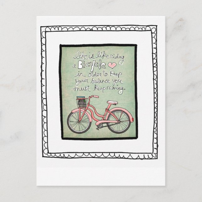 vol25- life is like riding a bicyle postcard (Front)