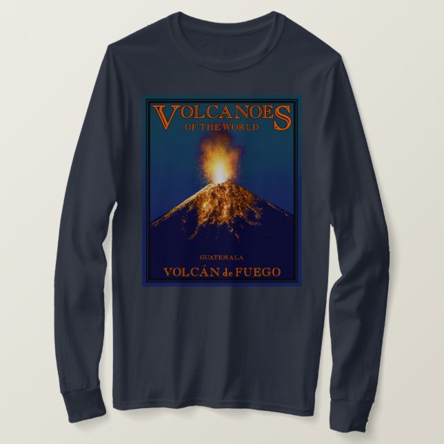 Volcán de Fuego Guatemala Long Sleeve T-Shirt (Design Front)