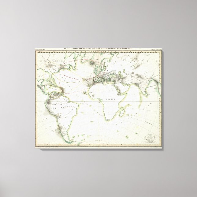 Volcanic Activity Map Canvas Print (Front)