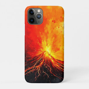 Volcanic Eruption Abstract Art iPhone 11 Pro Case