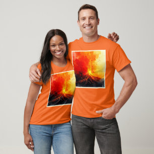 Volcanic Eruption Abstract Art T-Shirt