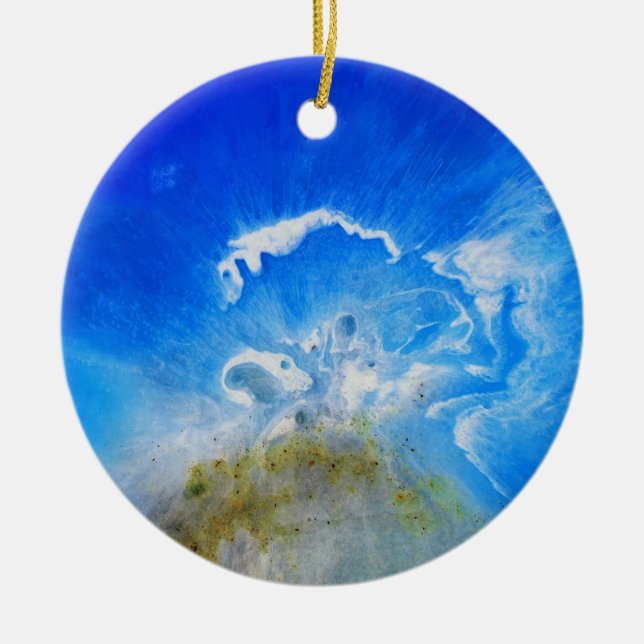Volcanic Eruption Ceramic Tree Decoration (Front)
