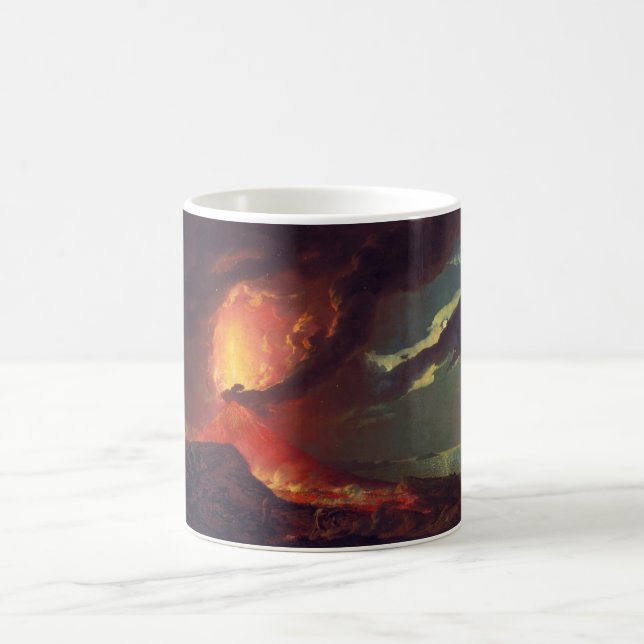 Volcanic Eruption of Mount Vesuvius (Live Volcano) Coffee Mug (Center)