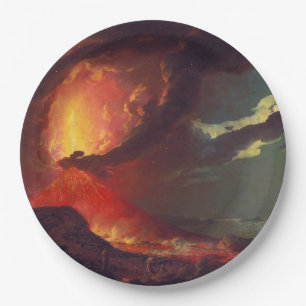 Volcanic Eruption of Mount Vesuvius (Live Volcano) Paper Plate