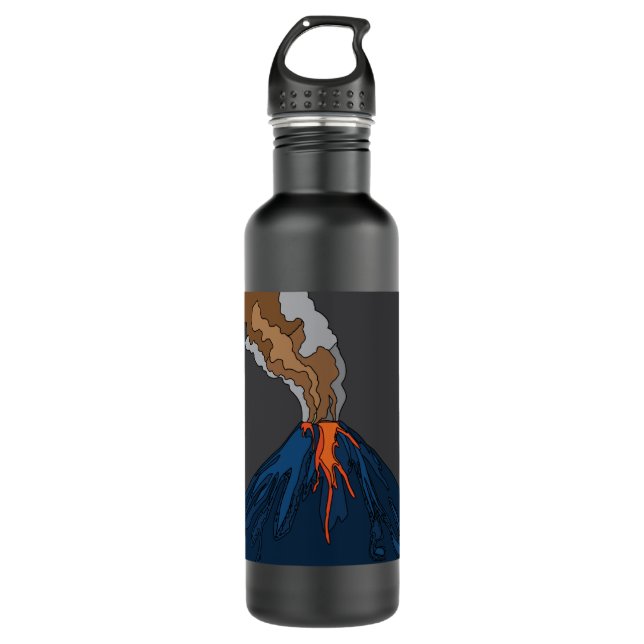 Volcanic Eruption Volcano Eruption Lava 710 Ml Water Bottle (Front)