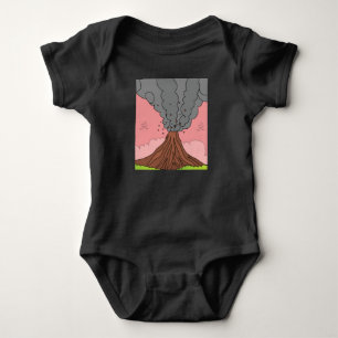 Volcanic Eruption Volcano Eruption Lava Baby Bodysuit