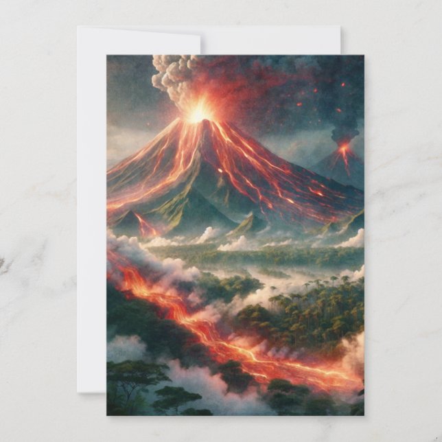 Volcanic Eruptions Holiday Card (Front)