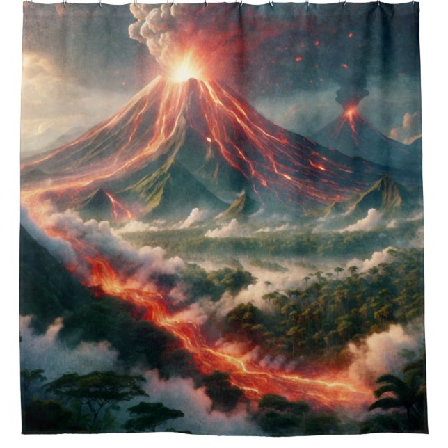 Volcanic Eruptions Shower Curtain (Front)
