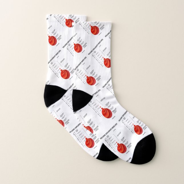 Volcanic Explosivity Index (VEI) Geology Volcano Socks (Pair)