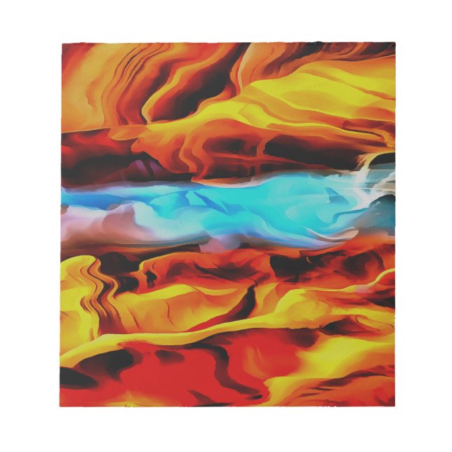 Volcanic Fire and Ice Notepad (Front)
