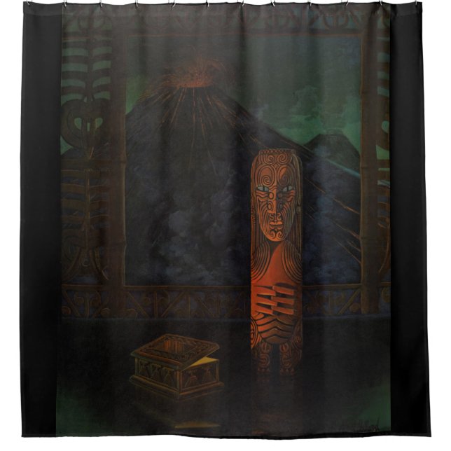 Volcanic Fire God Shower Curtain (Front)