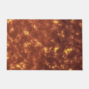 Volcanic hot lava planet surface doormat