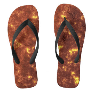 Volcanic hot lava planet surface flip flops