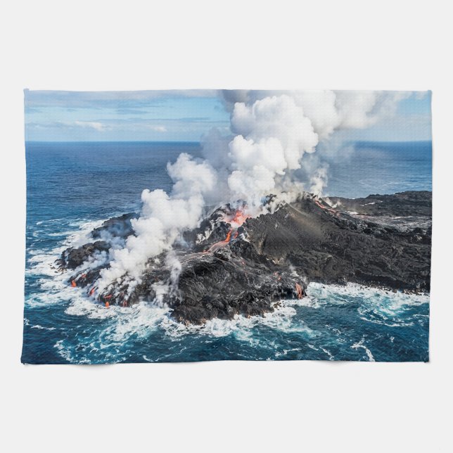 Volcanic Island Tea Towel (Horizontal)