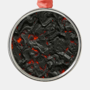 volcanic Lava background effect Metal Tree Decoration