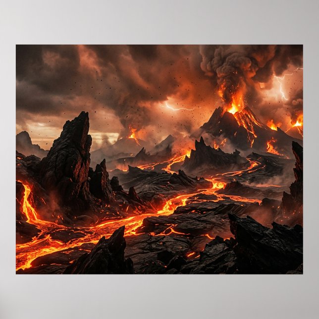 Volcanic Lava Poster (Front)
