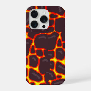 Volcanic Molten Lava Texture Abstract Pattern Phon iPhone 15 Pro Case