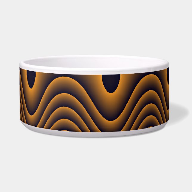 Volcanic Oceans Patterned Dog Bowl (Right)