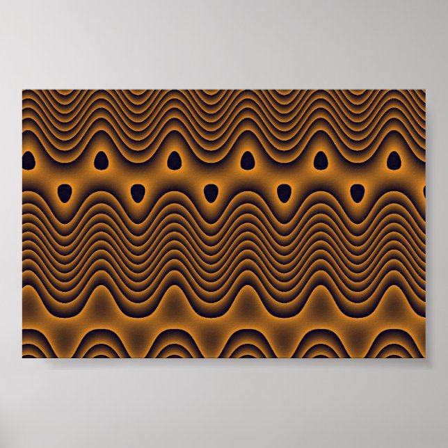 Volcanic Oceans Patterned Poster (Front)