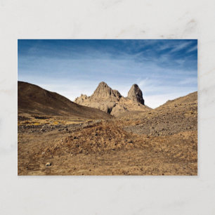Volcanic plugs showing fluting, Algeria Desert Postcard