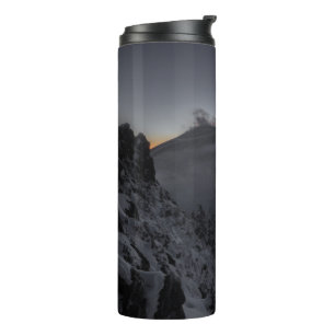 Volcanic Sunset Over Majestic Mountain Peaks Thermal Tumbler