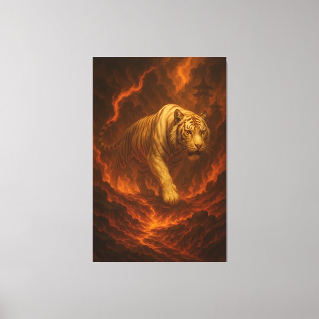 Volcanic White Tiger Premium Wall Art – Fine Art  (Front)