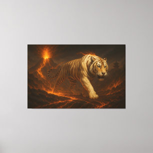 Volcanic White Tiger Premium Wall Art – Fine Art