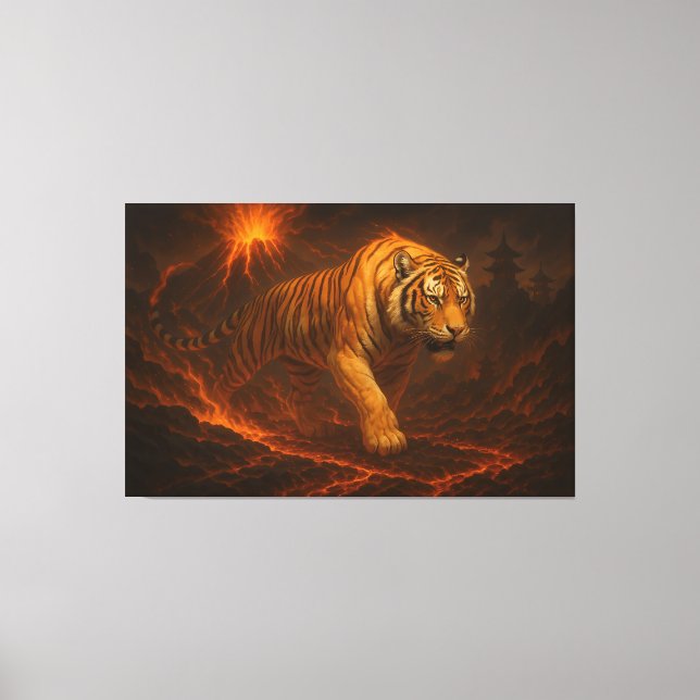Volcanic White Tiger Premium Wall Art – Fine Art  (Front)
