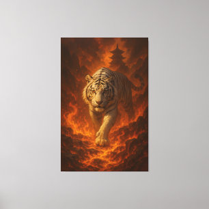 Volcanic White Tiger Premium Wall Art – Fine Art C