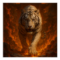 Volcanic White Tiger Premium Wall Art – Fine Art C