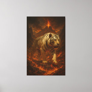 Volcanic White Tiger Premium Wall Art – Fine Art C