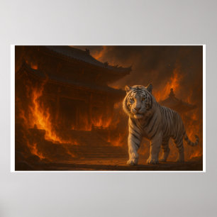 Volcanic White Tiger Premium Wall Art – Fine Art C