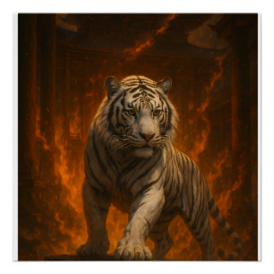 Volcanic White Tiger Premium Wall Art – Fine Art C
