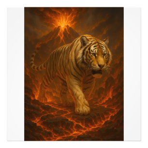 Volcanic White Tiger Premium Wall Art – Fine Art C