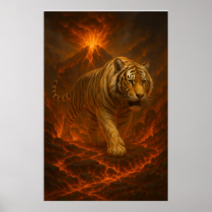 Volcanic White Tiger Premium Wall Art – Fine Art C