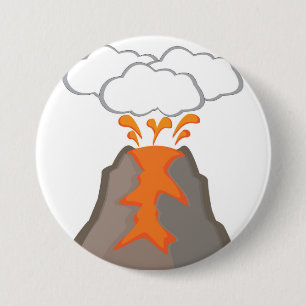 Volcano 7.5 Cm Round Badge