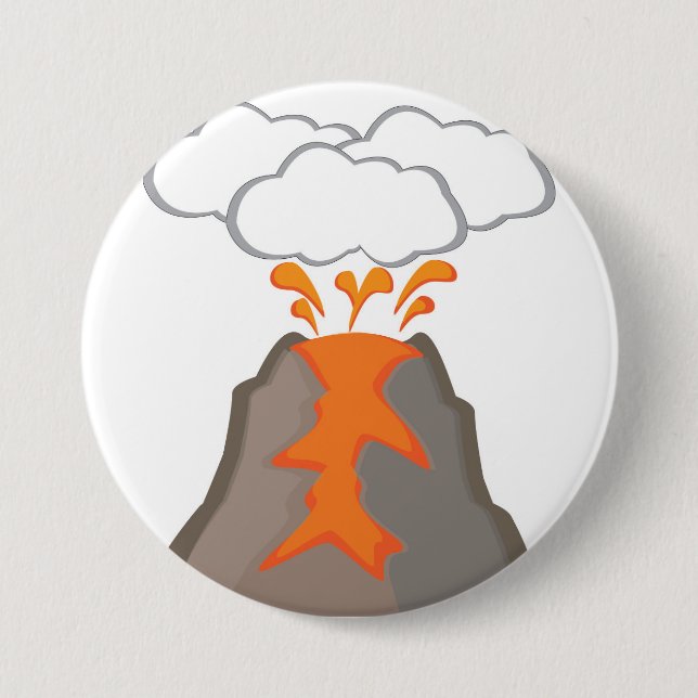 Volcano 7.5 Cm Round Badge (Front)