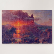 Volcano at Sunset Jigsaw Puzzle